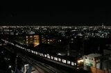 夜の奈良線の風景