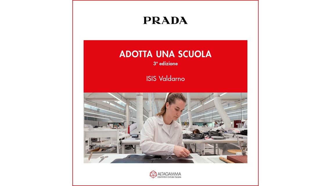 アルタガンマが推進するAdotta una Scuola（学校支援）のプロジェクトには、プラダやヴァレンティノなど日本でもお馴染みの多くのファッションブランドが参画。イタリア文化を支える伝統産業の次世代育成に向け協力している（プラダ社の発表、ヴァレンティノの発表）。
