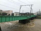 大雨で被災した田川橋梁＝2021年8月（写真：アルピコ交通）