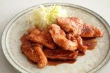 出来上がった鶏むね肉の生姜焼き