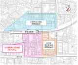 青い部分が現在工事中。数年内にオレンジ部分の工事も始まるらしい。葛飾区HPより。（筆者撮影）