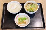 幸楽苑の「定番朝定食A（野菜スープ）」420円（筆者撮影）