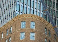 西のレンガ外壁復元、ダイビル本館の建て替え進む