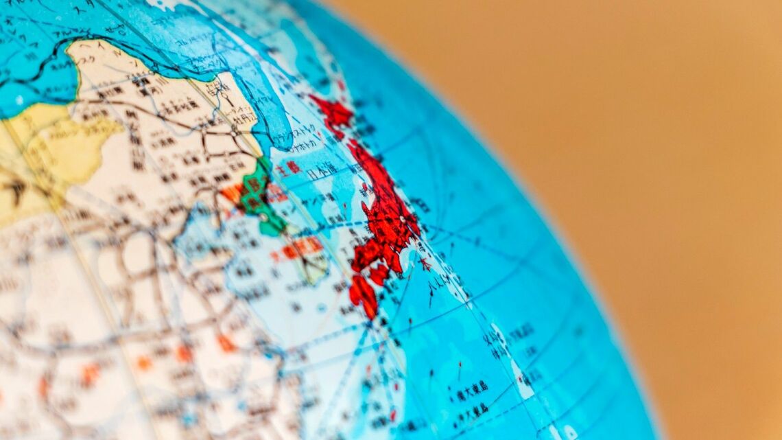 日本 中国 地図 地球