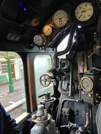 「フライング・スコッツマン」の運転室内