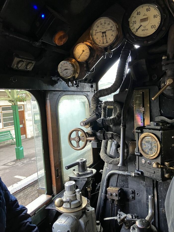 「フライング・スコッツマン」の運転室内