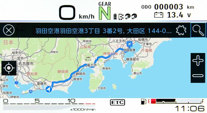 スマートフォンと専用アプリを使ったナビ機能を搭載