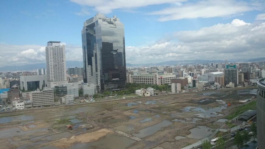 2014年に撮影した、梅田貨物駅の跡地（筆者撮影） 