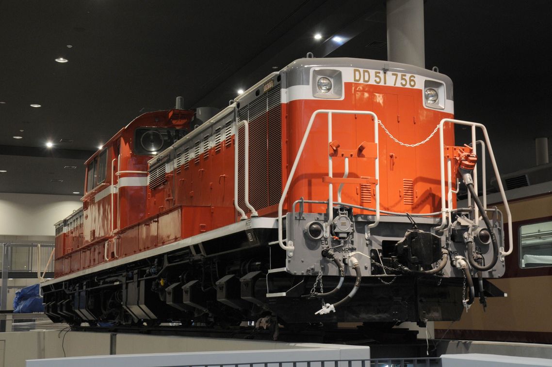 本館内のDD51形ディーゼル機関車は元JR貨物の所属だ