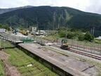 南阿蘇鉄道の立野駅のホーム。駅の建物は撤去された