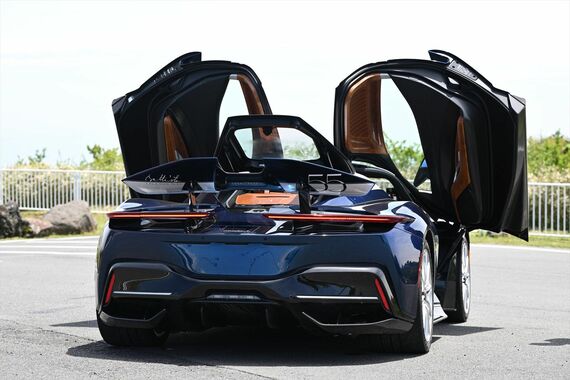 シザードアや可変式の大型リアスポイラーなどすべては機能性のため（写真：Automobili Pininfarina）