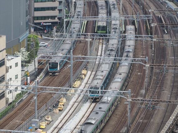 田町駅付近 線路 俯瞰撮影