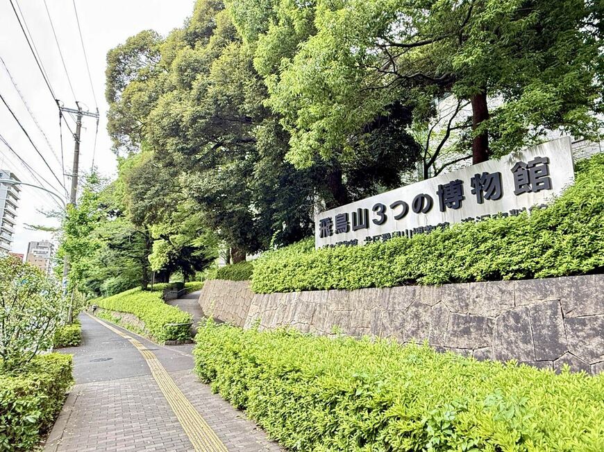 本郷通り沿いには飛鳥山公園の緑が続く（写真：筆者撮影）