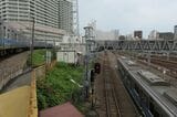 江ノ島線の上り電車と小田原線の下り電車