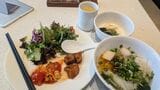 ビュッフェタイプの朝食