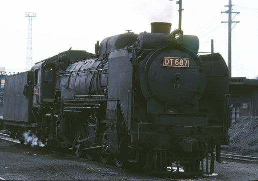 D51は台湾でDT650形として活躍した。嘉義駅に