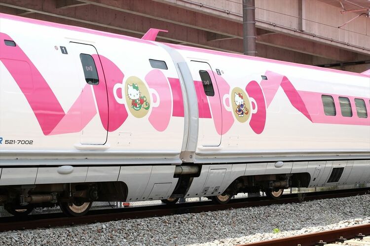 キティ新幹線 500系(南ラピさん専用) JR 500-7000系 山陽新幹線 (ハローキティ新幹線) セット (8両