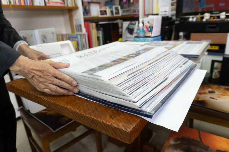 岡本さんが製作する『ビートルズ叡智図譜大全』は、ビートルズの偉業と叡智を伝えるとと同時に岡本さん自身のビートルズ人生そのものなのかもしれない（写真：筆者撮影）