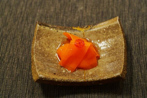 「切られたことに気づいていないにんじん」