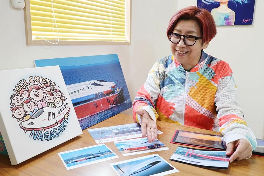 大村市のグラフィックデザイナー久米真弓さん（写真：恵 知仁）