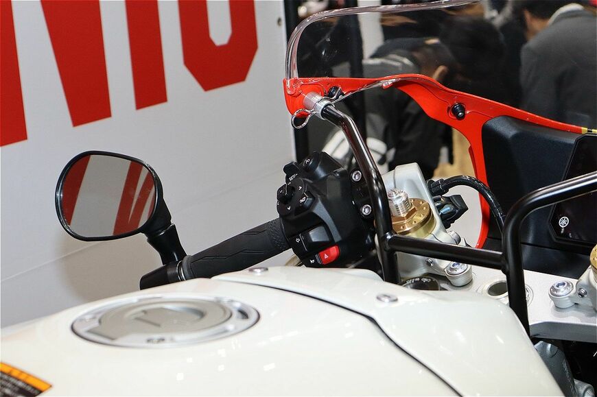 ヤマハの新型「XSR900GP」（筆者撮影）