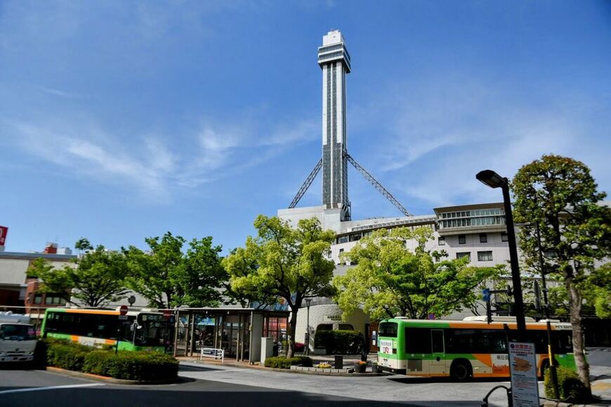 そそり立つ船堀タワー（筆者撮影） 