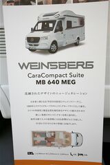 ウェンズバーグの最新キャンピングカー「ケアコンパクト スイートMB640MEG」（筆者撮影）