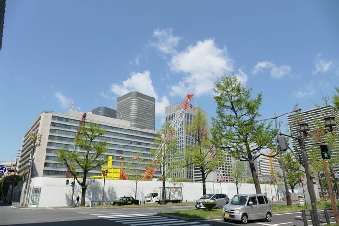 御堂筋越しに見た西地区
