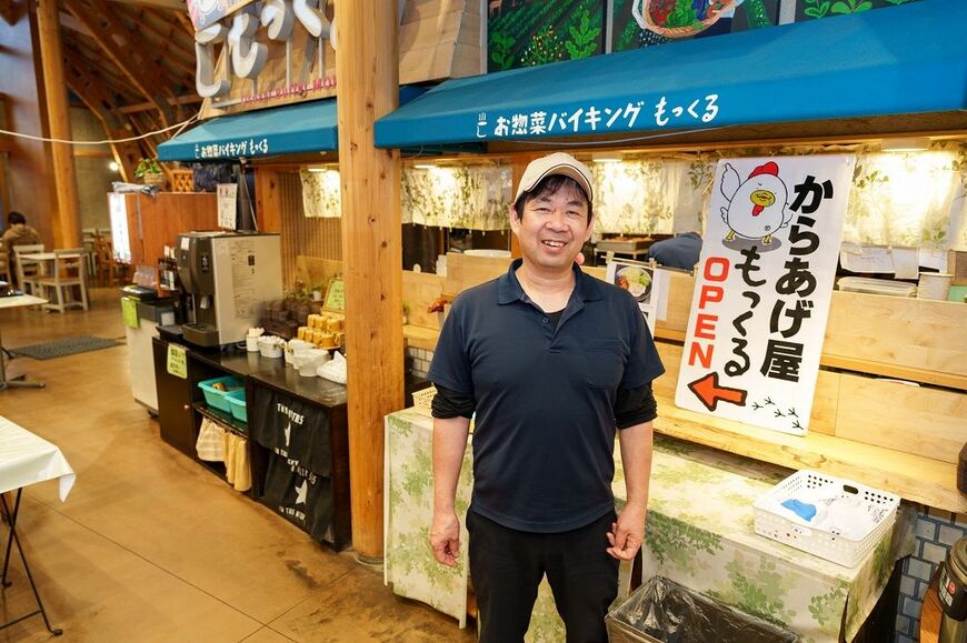 道の駅「もっくる新城」の駅長、田原直さん（筆者撮影）
