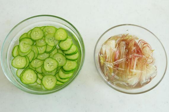 野菜が水を吸ってパリパリに
