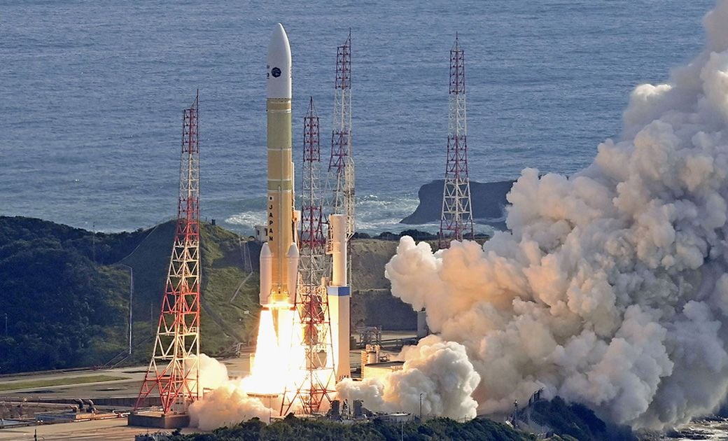 日本の大型基幹ロケット「H3ロケット」。 H2Aロケットの後継として開発された（写真：共同）