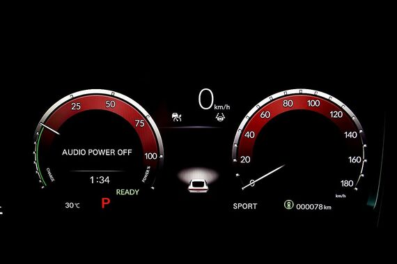 スポーツモード時のメーター表示