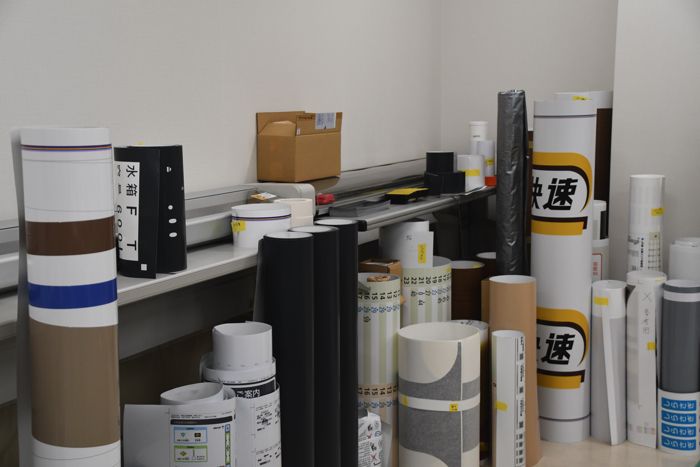 製作中のラインやサイン