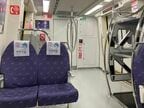 桃園空港MRTの急行（直達車）の車内