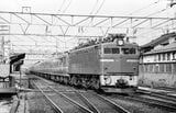 1灯ヘッドライトのEF70形。北陸本線武生駅にて＝1974年（撮影：南正時）