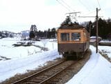 蒲原鉄道を走っていた前面2枚窓の電車（筆者撮影）