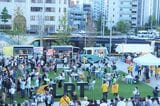 宇都宮駅東口の広場はイベントでにぎわった＝2023年8月26日（記者撮影）