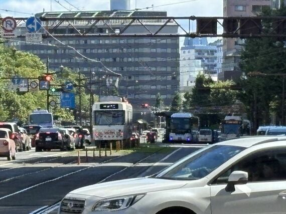 熊本市街地、平日昼間の様子(筆者撮影)