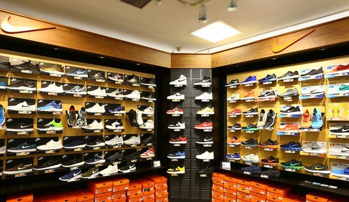 男性の売り場で大きく展開していたのは「ナイキ」コーナー