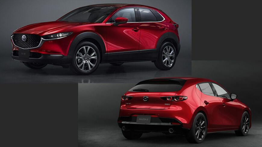 上：CX-30、下：MAZDA 3 ファストバック（写真：マツダ）