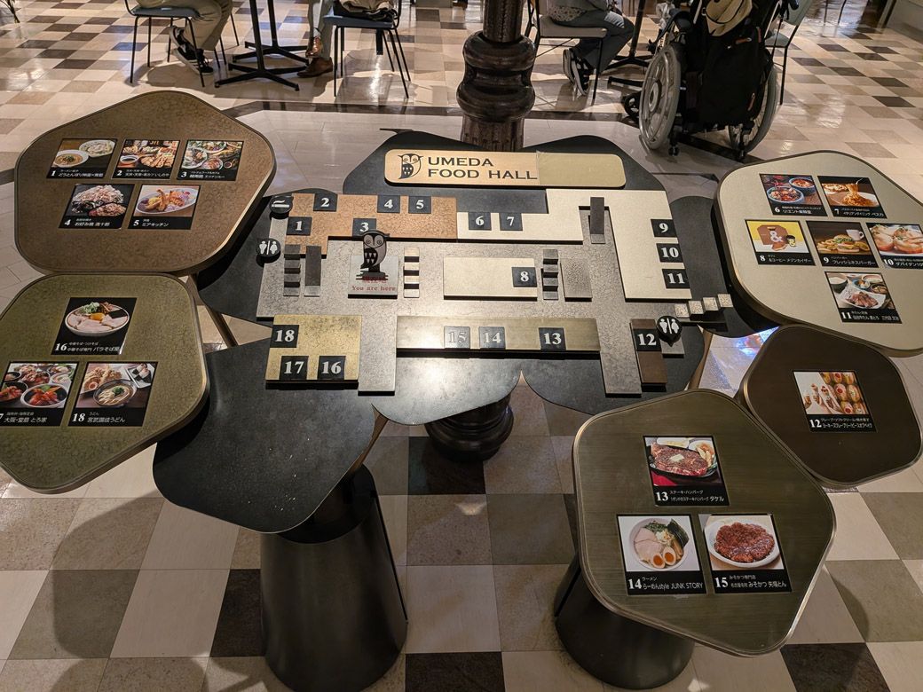 フードコートのマップ