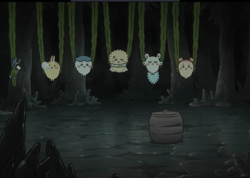 筆者が個人的に一番気に入ったシーンはこちら。理由を解説しています（画像：『映画ちいかわ 人魚の島のひみつ』予告映像 ©ナガノ / 2026「映画ちいかわ」製作委員会 YouTube：東宝MOVIEチャンネル、QTORYチャンネル）