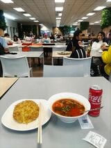 タイの空港食堂で食べた激辛の食べ物。辛さの中に旨さがあり、さりとて辛さがやっぱり強い⋯⋯。お値段は500円くらいだった記憶。辛いもの好きの人にオススメ（写真：筆者撮影）