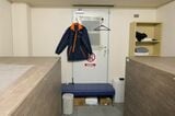 駅員用の寝室（記者撮影）
