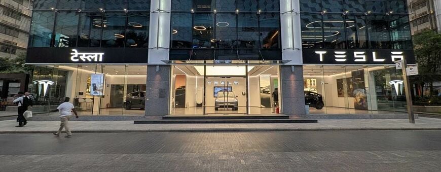 インドのテスラ路面店（撮影：AAIC）