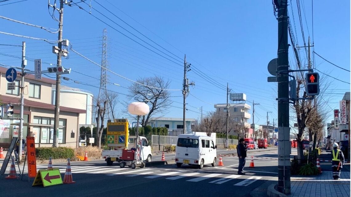 事故現場付近の様子（写真：筆者撮影）