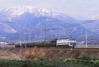 「ユーロライナー」塗装のEF65形が牽引する