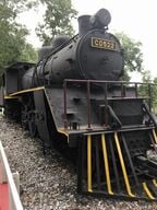 博物館の屋外に展示されている当時のＣ56機関車