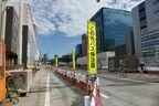 新御堂筋に沿って工事が進む