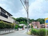 あの森の向こうに日吉駅がある（筆者撮影）